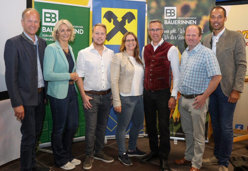 Bauernbundfunktionäre aus Eberstalzell, Bezirk Wels-Land und Österreich.